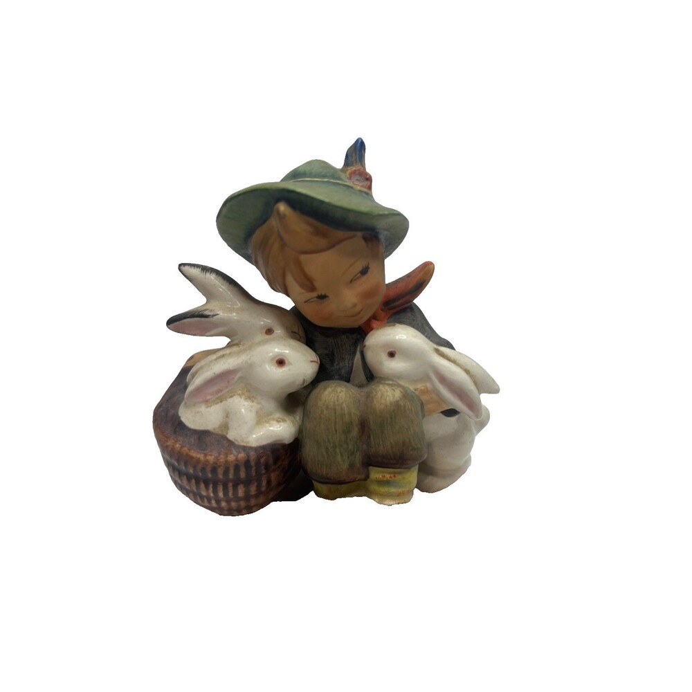 Vintage GOEBEL HUMMEL # 58/0 PLAYMATES  4 " GERMANY art Bunnies Boy